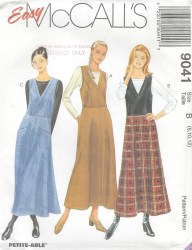 9041 EZ  MCCALLS PULLOVER LOOSE POCKET JUMPER, KNIT TOP PATTERN 8-12